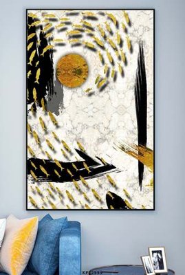 File tranh File tranh hiện đại pha lê gương KF82999 (bản gốc) in lụa 5D