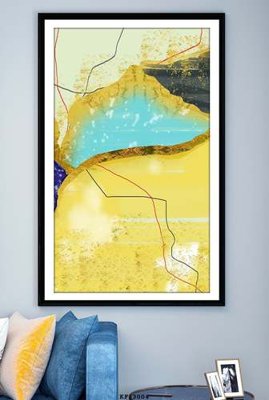 Ảnh gốc file in lụa File tranh hiện đại pha lê gương KF83004 chi tiết