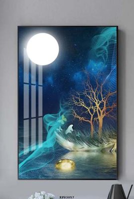 Download file File tranh hiện đại pha lê gương KF83057 (gốc) cho xưởng in