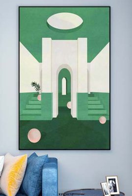 File ảnh File tranh hiện đại pha lê gương KF83070 (gốc) trang trí khách sạn