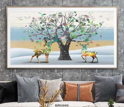 File tranh PSD File tranh hiện đại pha lê gương KF83095 chất lượng cao