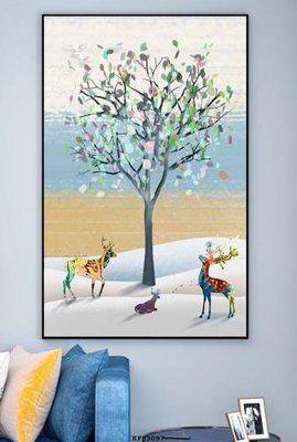 Tải file gốc File tranh hiện đại pha lê gương KF83097 (in khổ lớn) không vỡ