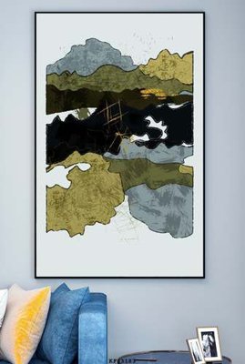 File gốc File tranh hiện đại pha lê gương KF83183 (ảnh chi tiết) để in trần