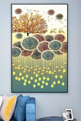 File in lụa File tranh hiện đại pha lê gương KF83291 (chất lượng cao) File tranh hiện đại pha lê gương KF83291