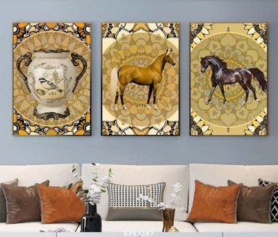 File gốc File tranh hiện đại pha lê gương KF83387 (in lụa) hoa văn cổ điển