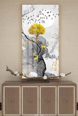 File tranh File tranh hiện đại pha lê gương KF83444 (file gốc) chuẩn màu in