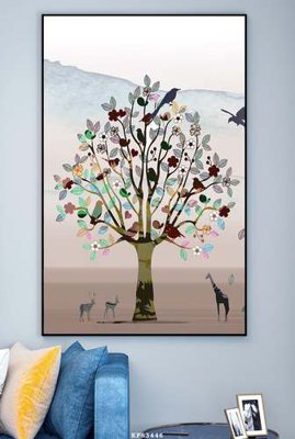 File in trần File tranh hiện đại pha lê gương KF83446 (bản gốc) đại dương