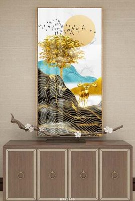 File PSD File tranh hiện đại pha lê gương KF83455 (bản gốc) cho nhà in