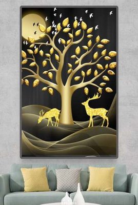 Ảnh gốc file in lụa File tranh hiện đại pha lê gương KF83520 chi tiết