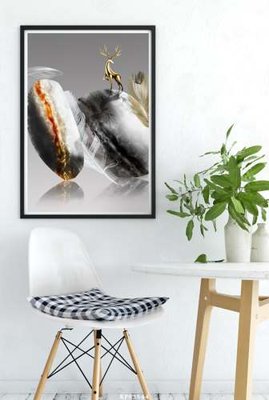 File tranh File tranh hiện đại pha lê gương KF83544 (bản gốc) in lụa 3D