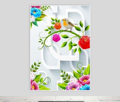 File tranh trang trí File tranh hiện đại pha lê gương KF83563 (tải file gốc)