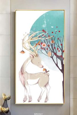 File in trần File tranh hiện đại pha lê gương KF83567 (file gốc) xuyên sáng