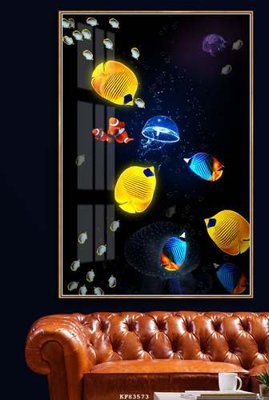 Download file gốc File tranh hiện đại pha lê gương KF83573 (in mica) 3D