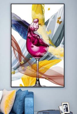 Download file gốc File tranh hiện đại pha lê gương KF83618 (in lụa) nghệ thuật