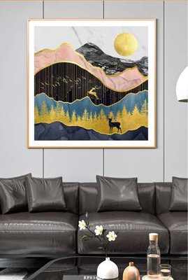 Download file gốc File tranh hiện đại pha lê gương KF83619 (in lụa) tranh 3D