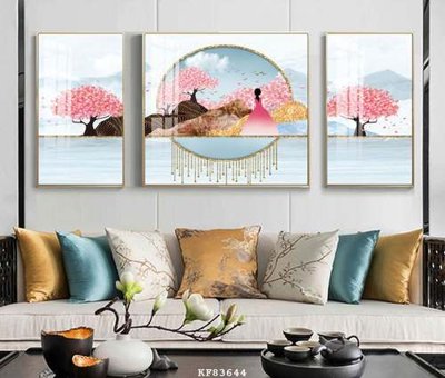 File tranh gốc File tranh hiện đại pha lê gương KF83644 (bản đẹp) độc quyền