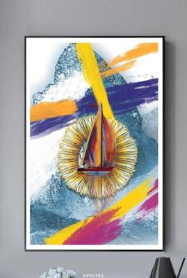 File gốc File tranh hiện đại pha lê gương KF83752 (trang trí) phòng làm việc