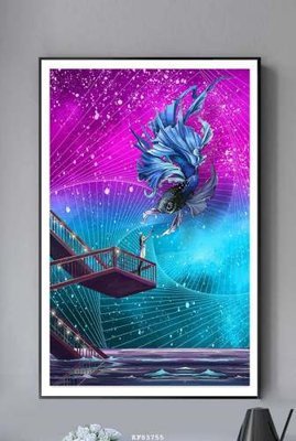 Download file gốc File tranh hiện đại pha lê gương KF83755 (độ nét cao)