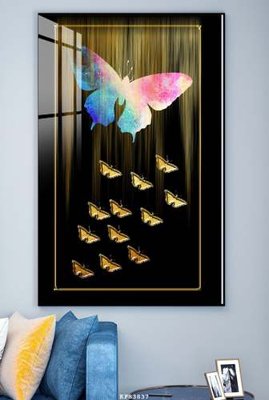 File tranh File tranh hiện đại pha lê gương KF83837 (gốc) in trên kính