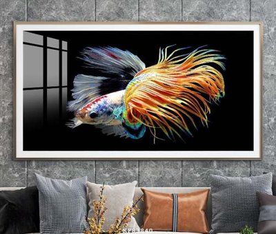 File gốc File tranh hiện đại pha lê gương KF83840 (in lụa) tranh phong thủy