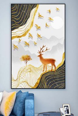 File tranh gốc File tranh hiện đại pha lê gương KF83853 chủ đề hiện đại