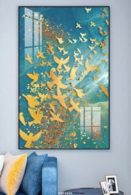 Cung cấp file tranh gốc File tranh hiện đại pha lê gương KF83895 độc quyền