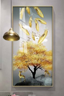 File gốc File tranh hiện đại pha lê gương KF83911 (in ấn) màu sắc trung thực