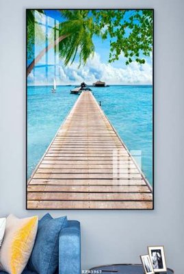 File ảnh File tranh hiện đại pha lê gương KF83967 (gốc) cho trang trí nhà hàng