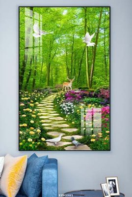 File tranh File tranh hiện đại pha lê gương KF83981 (gốc) chủ đề động vật