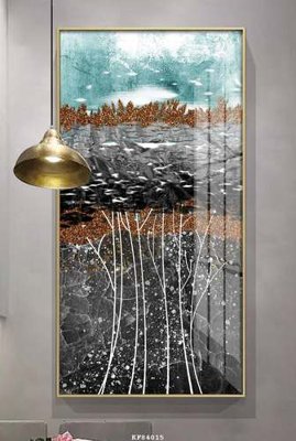 File tranh File tranh hiện đại pha lê gương KF84015 (bản gốc) in lụa 5D