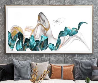 File in mica File tranh hiện đại pha lê gương KF84205 (bản gốc) làm vách ngăn