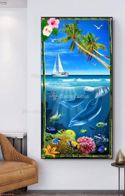 Tải file File tranh hiện đại pha lê gương KF90004 (gốc) làm tranh treo tường