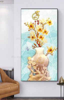 File PSD File tranh hiện đại pha lê gương KF90015 (gốc) nhiều lớp (multi-layer)