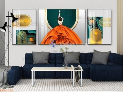 File gốc File tranh hiện đại pha lê gương KF90035 (phong cách) tối giản