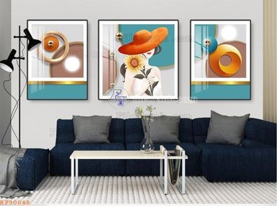 File in trần File tranh hiện đại pha lê gương KF90048 (bản gốc) phong cảnh