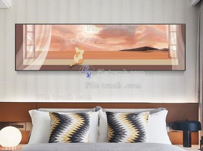 File tranh in tráng gương File tranh hiện đại pha lê gương KF90158 (siêu nét)