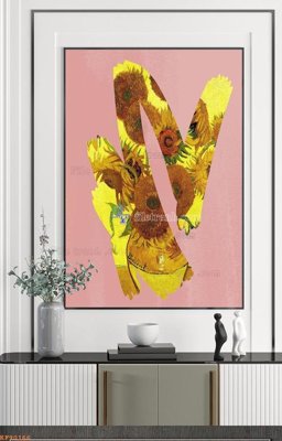 File tranh File tranh hiện đại pha lê gương KF90166 (bản gốc) treo quán cafe