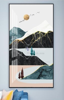 File ảnh File tranh hiện đại pha lê gương KF90176 (gốc) in decal dán tường