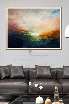 File tranh File tranh hiện đại pha lê gương KF90237 (bản gốc) treo quán cafe