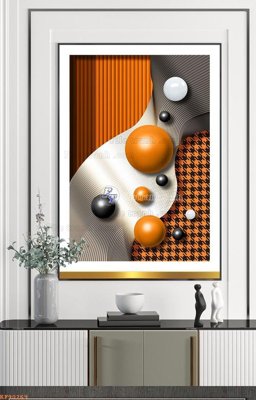 File ảnh File tranh hiện đại pha lê gương KF90269 (gốc) cho trang trí nhà hàng