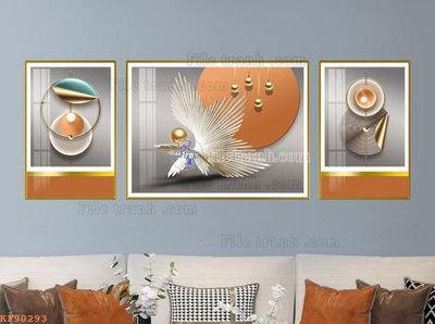 File ảnh gốc File tranh hiện đại pha lê gương KF90293 (chuyên in mica)