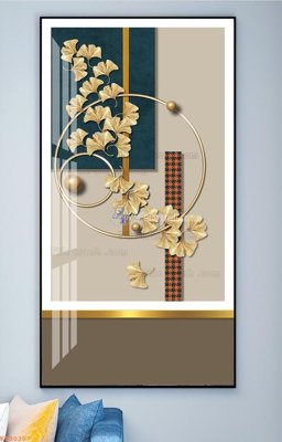 Hình ảnh file gốc File tranh hiện đại pha lê gương KF90307 cho in UV