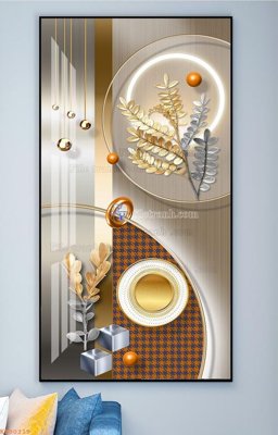 Download file tranh PSD File tranh hiện đại pha lê gương KF90319 để chỉnh sửa