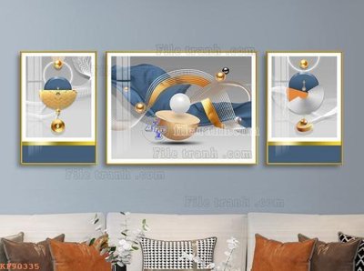 File gốc File tranh hiện đại pha lê gương KF90335 (in tráng gương) hiện đại