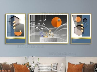 File gốc File tranh hiện đại pha lê gương KF90338 (in mica) làm quà tặng