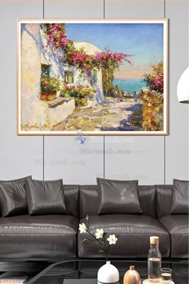 File in lụa File tranh hiện đại pha lê gương KF90370 (hoa văn) File tranh hiện đại pha lê gương KF90370