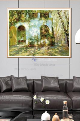 Hình ảnh file gốc in lụa File tranh hiện đại pha lê gương KF90371