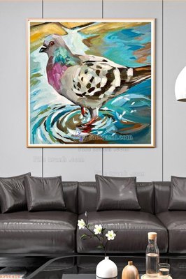 File in trần File tranh hiện đại pha lê gương KF90419 (bản gốc) đại dương