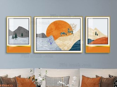 File gốc File tranh hiện đại pha lê gương KF90433 (phong cách) châu Âu