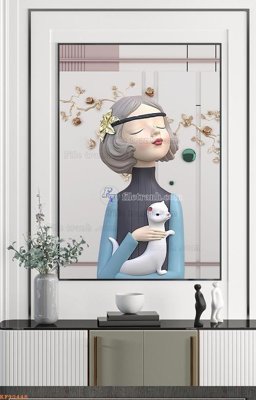 File PSD File tranh hiện đại pha lê gương KF90448 (bản gốc) chất lượng nhất